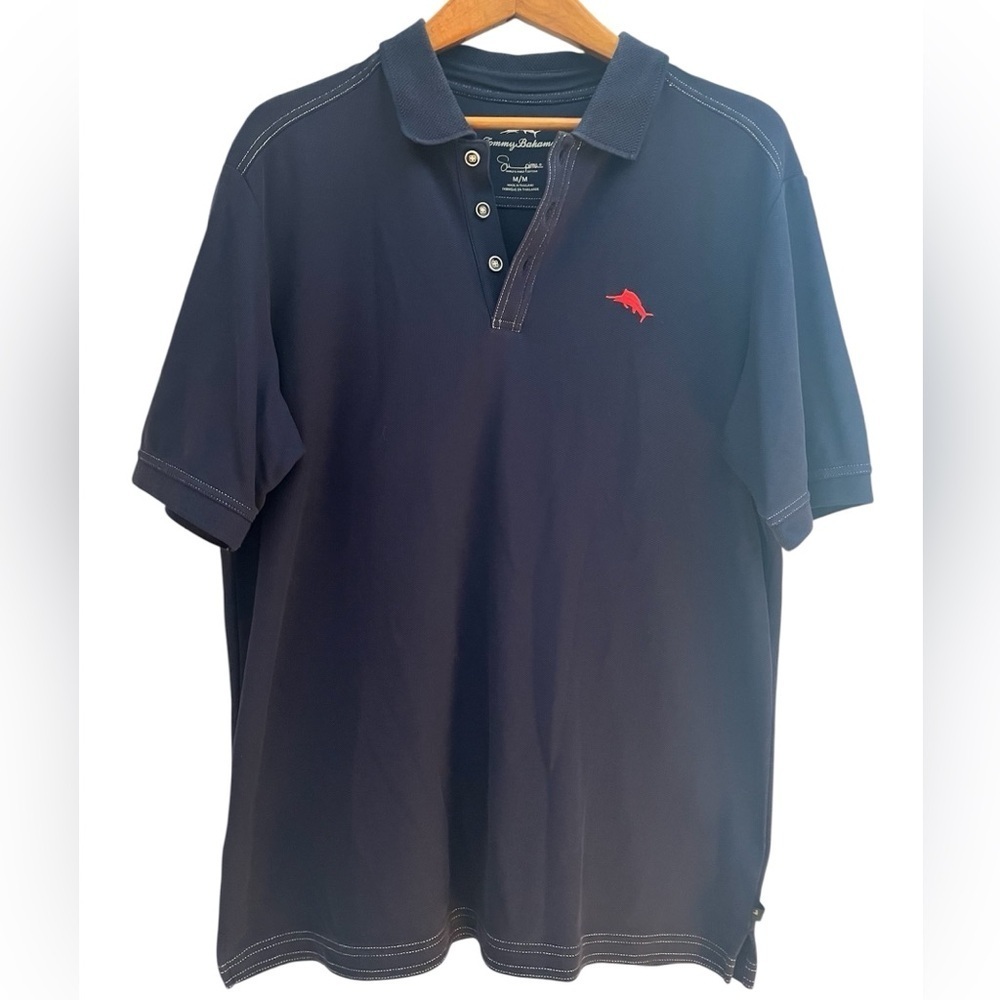 Tommy Bahama Dark Blue Polo with Red Accent size M
